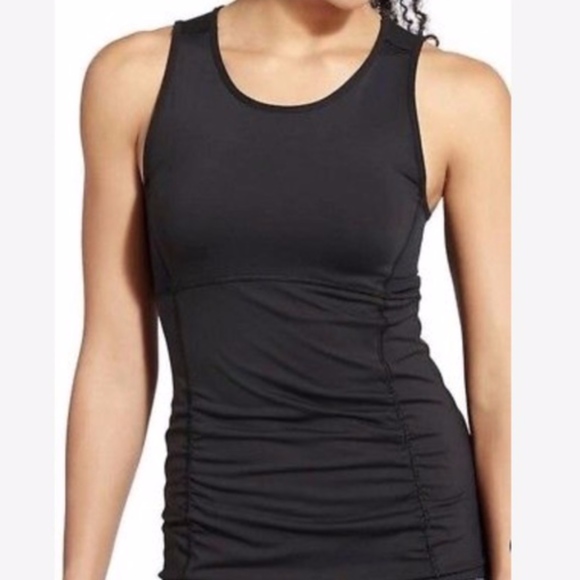 Athleta Tops - Athleta Black Stealth Tank Top Mesh Workout XS